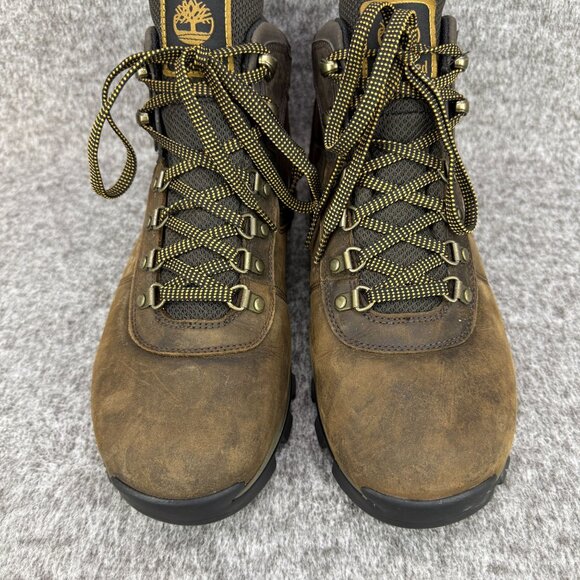 ✅Timberland Mt. Maddsen Mid Mens 11 Waterproof Hiking Boots Brown Leather Shoes - Picture 8 of 12